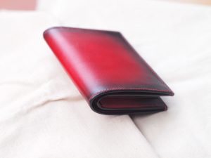Patina wallet is hand-dye