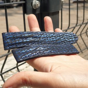 Shark leather watch strap for clasp buckle