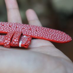 Red Stingray Leather Bracelet