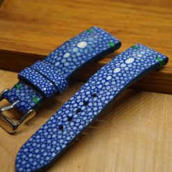 Blue stingray leather watch strap