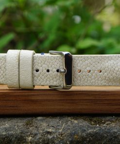 White Stingray Leather Watch Strap