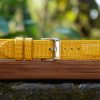 Yellow Lizard Leather Watch Strap