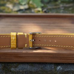 Yellow Lizard Leather Watch Strap