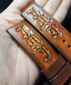 Bespoke Hand-carved Leather Watch Strap