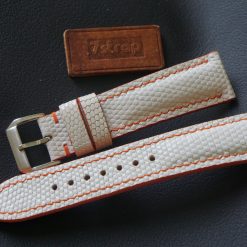 Custom White Lizard Leather Watch Strap