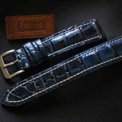 Blue Alligator Leather Strap For Grand Seiko Snowflake