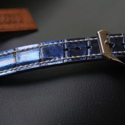 Blue Alligator Leather Strap For Grand Seiko Snowflake