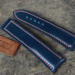 Blue Shell Cordovan Leather Watch Strap