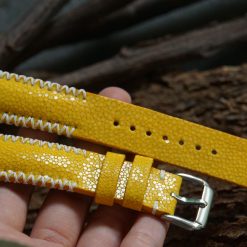 Yellow Leather Watch Strap