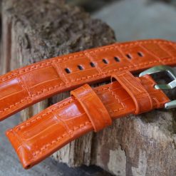 Orange Crocodile Leather For Panerai waches