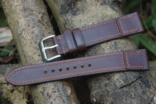 Brown Horween Chromexcel Reverso Style Watch Strap