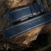 Blue leather watch strap for Oris Aquis 45.5mm