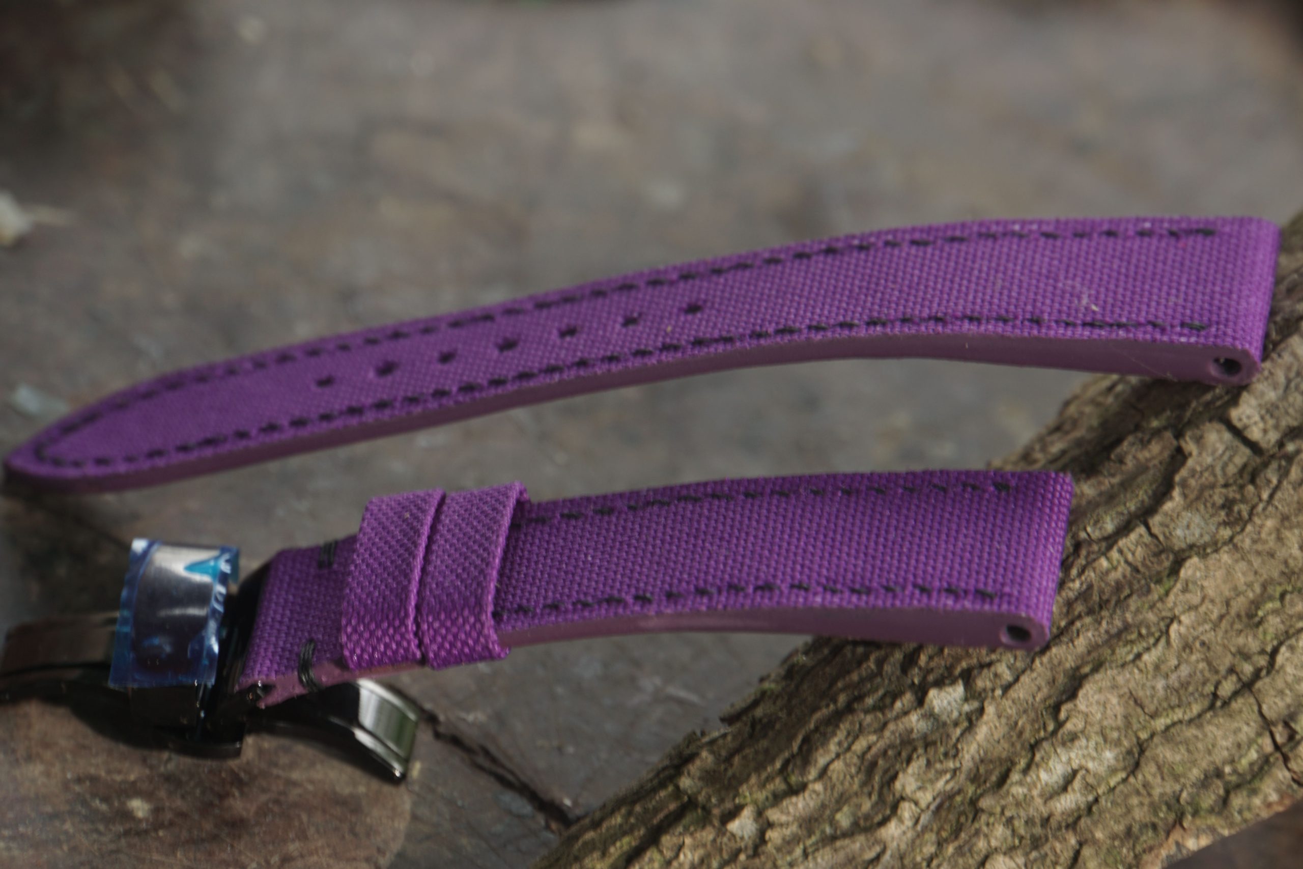 DSC01991 Purple Canvas Watch Strap