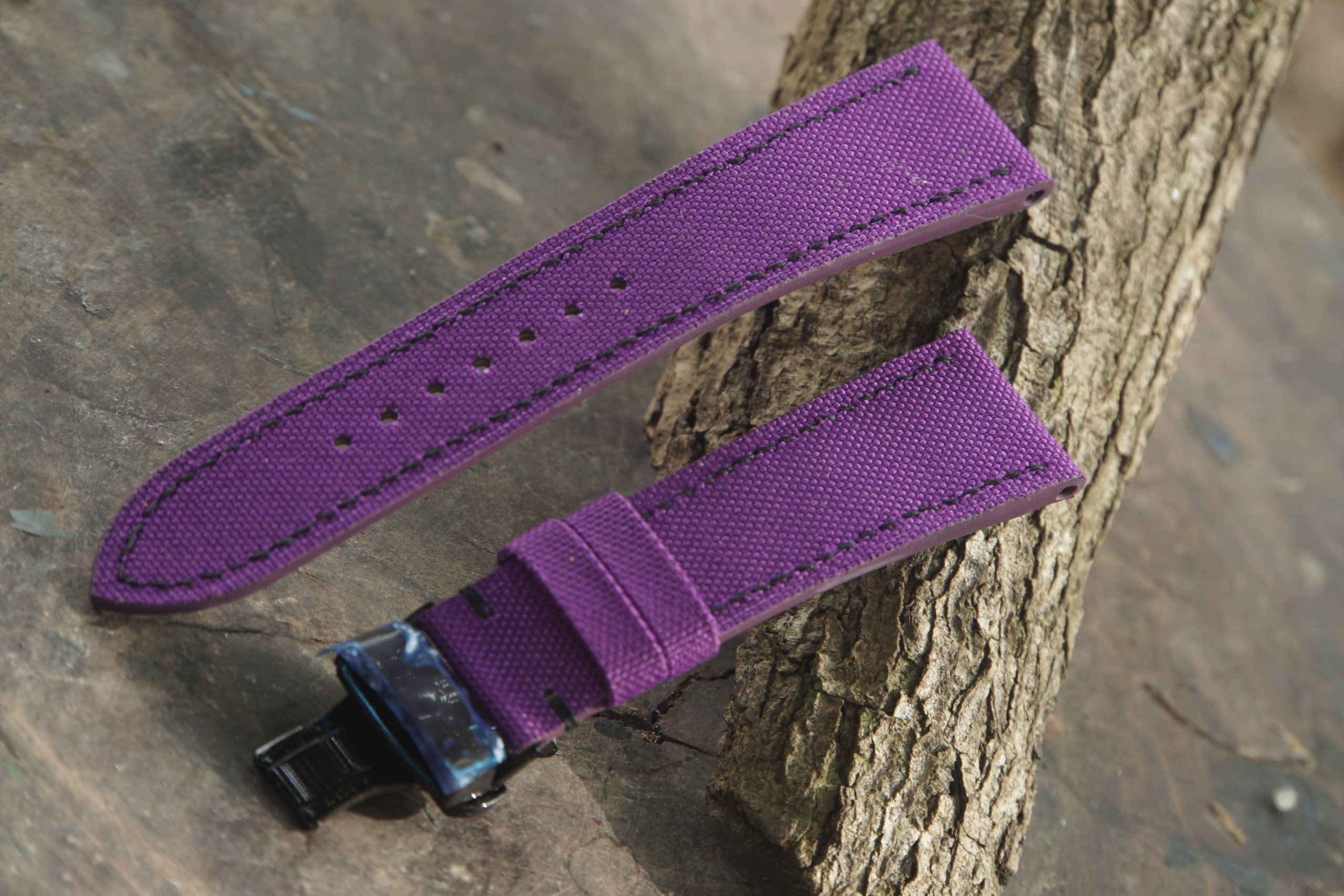 DSC01992 Purple Canvas Watch Strap